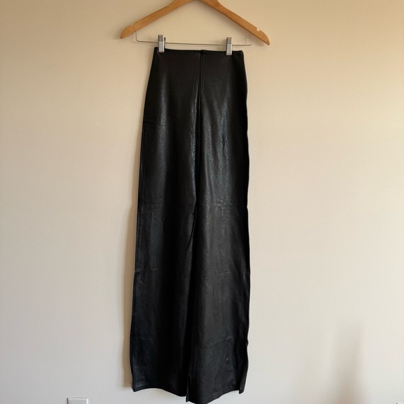 Commando | Women's Black Faux Leather High-Waisted Wide Leg Pants ~ NWT Small - Picture 11 of 11